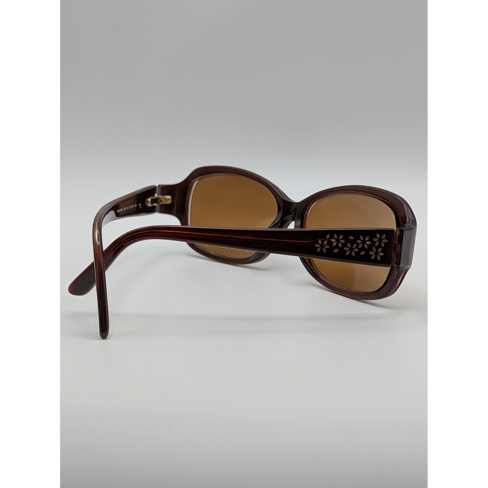 Saks Fifth Avenue 69/S Sunglass Frames Only Brown Floral Inlay Temples 57-15-135